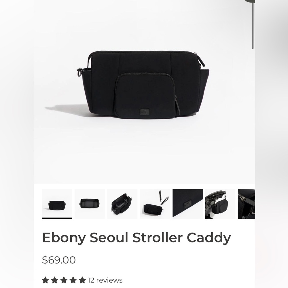 Ebony Seoul Stroller Caddy - sage green